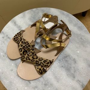 NWT Gabriella Leopard Print Sandals